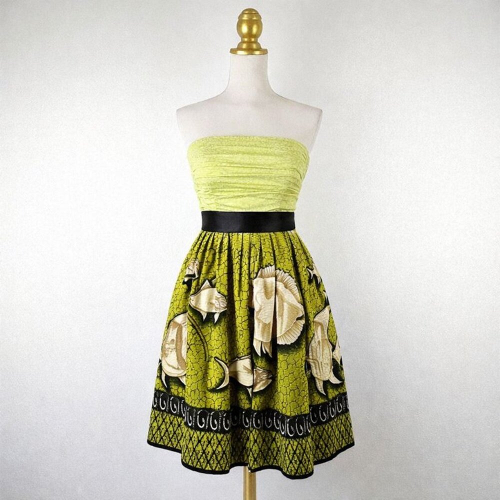 NWT Anthropologie Vanessa Virginia Baxter Bay Fish Dress 6 Pockets Ruched Tulle